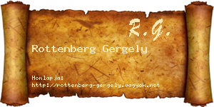 Rottenberg Gergely névjegykártya